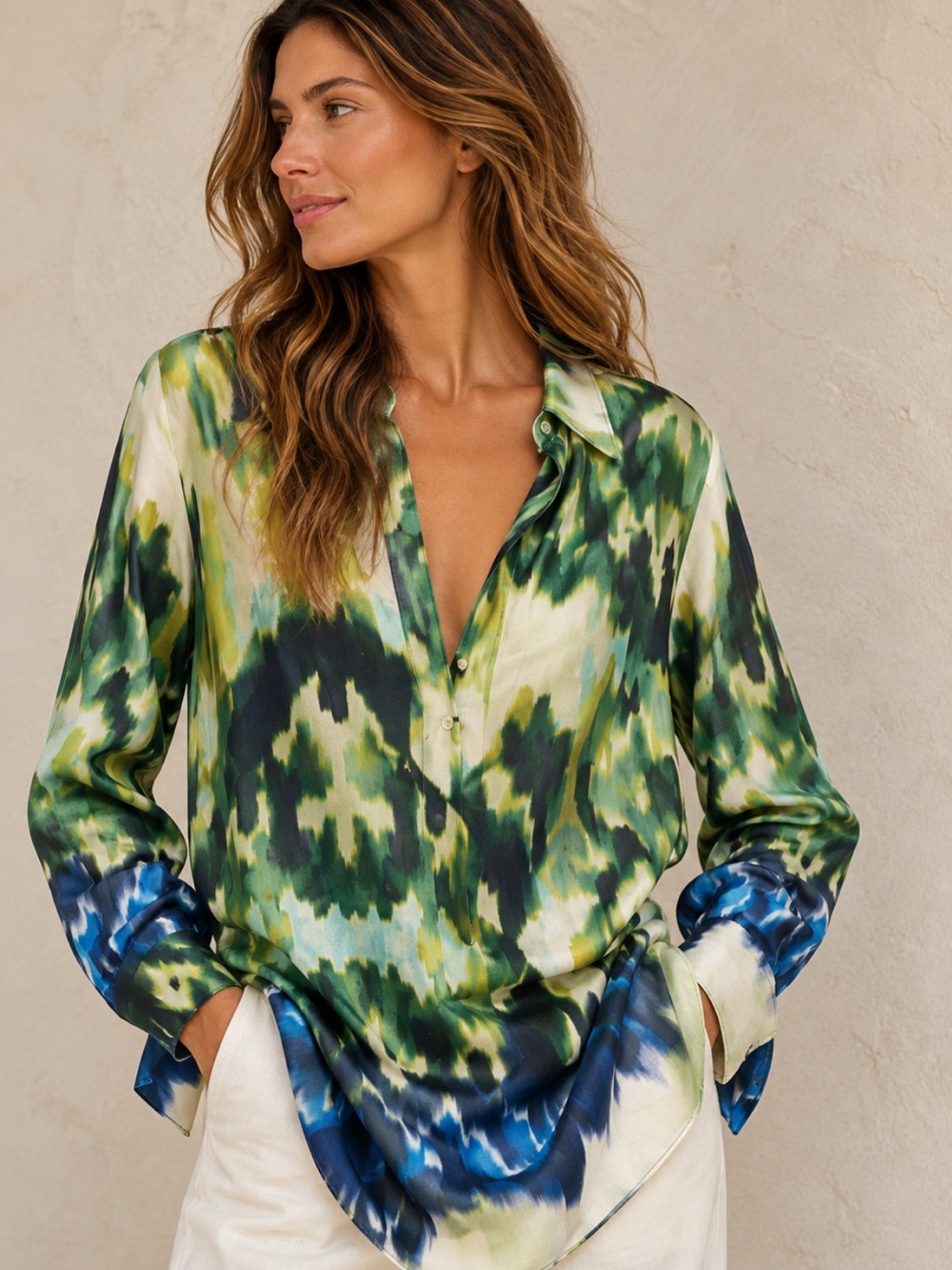 NWT ZARA OVERSIZED PRINT BLOUSE